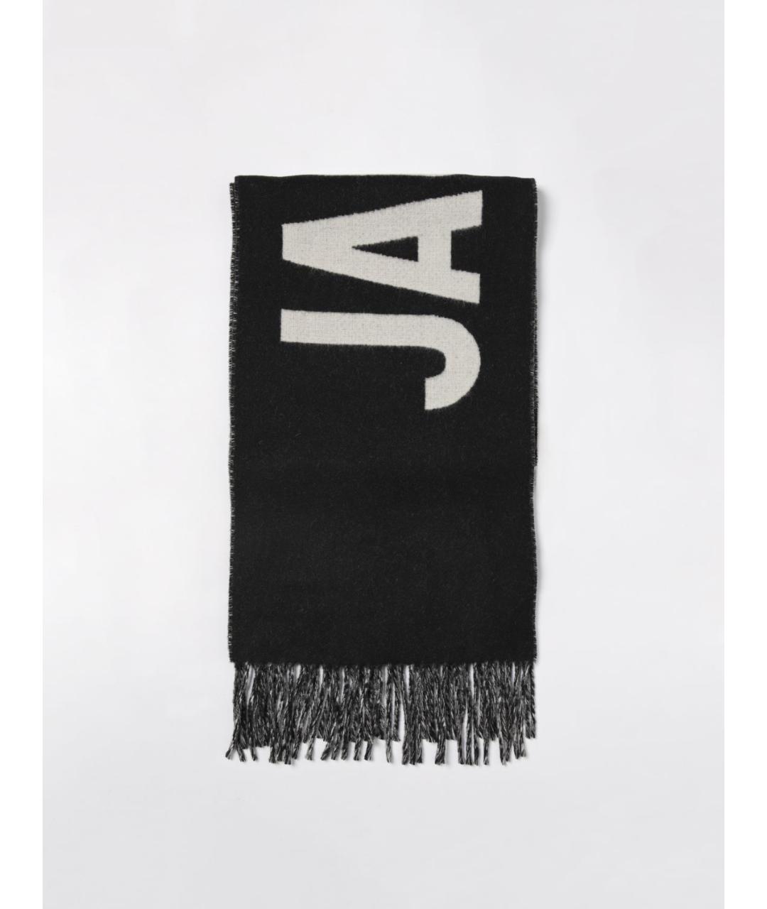 JACQUEMUS Черный шерстяной шарф, фото 6