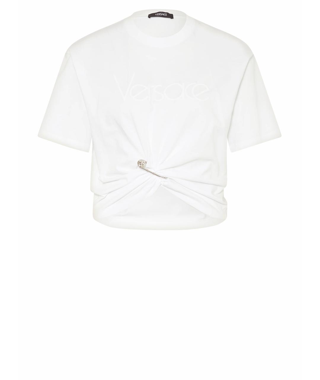 VERSACE Белая хлопковая футболка, фото 1