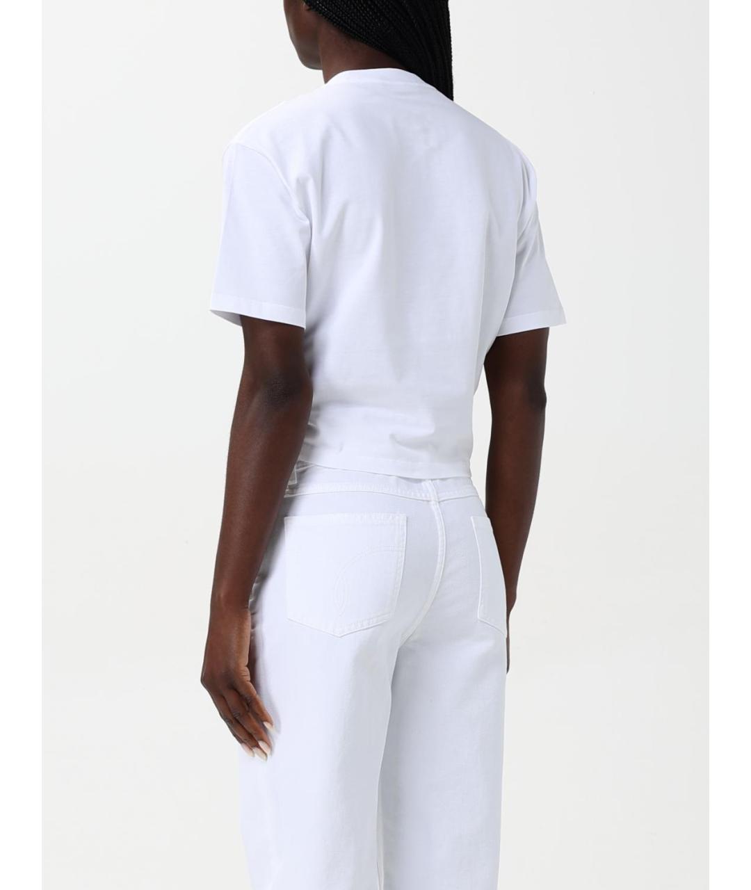 VERSACE Белая хлопковая футболка, фото 4