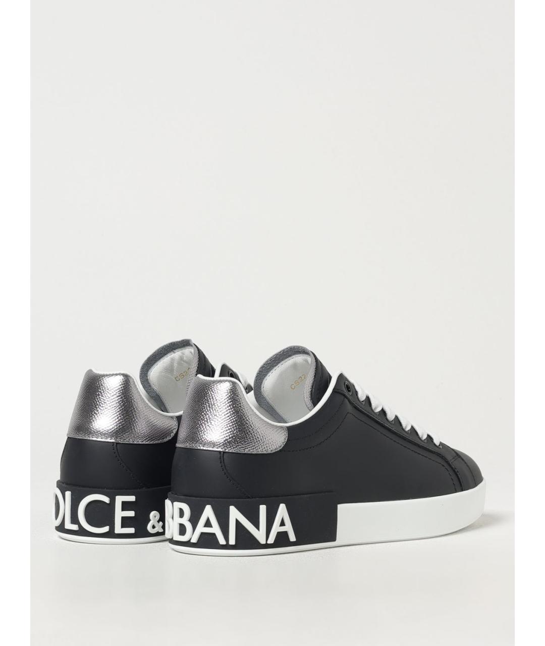 DOLCE&GABBANA Черные низкие кроссовки / кеды, фото 3