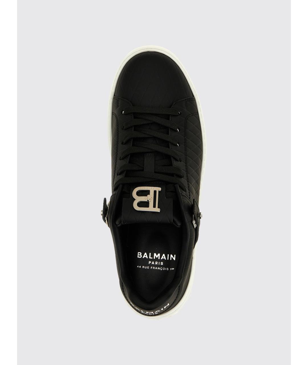 BALMAIN Черные низкие кроссовки / кеды, фото 4