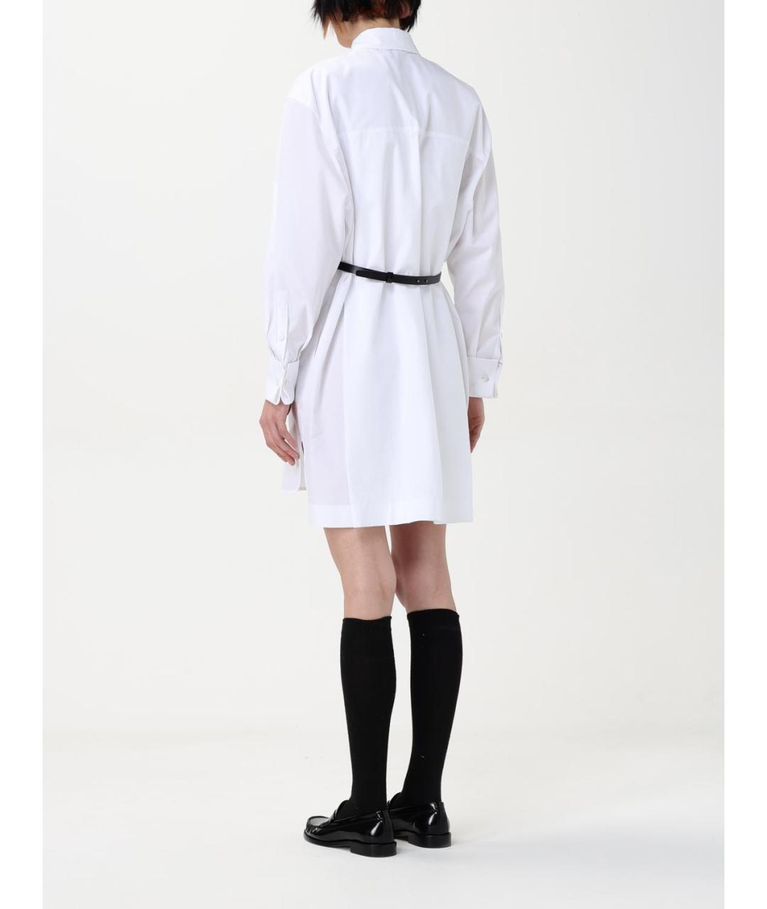 MAX MARA Белое хлопковое повседневное платье, фото 3