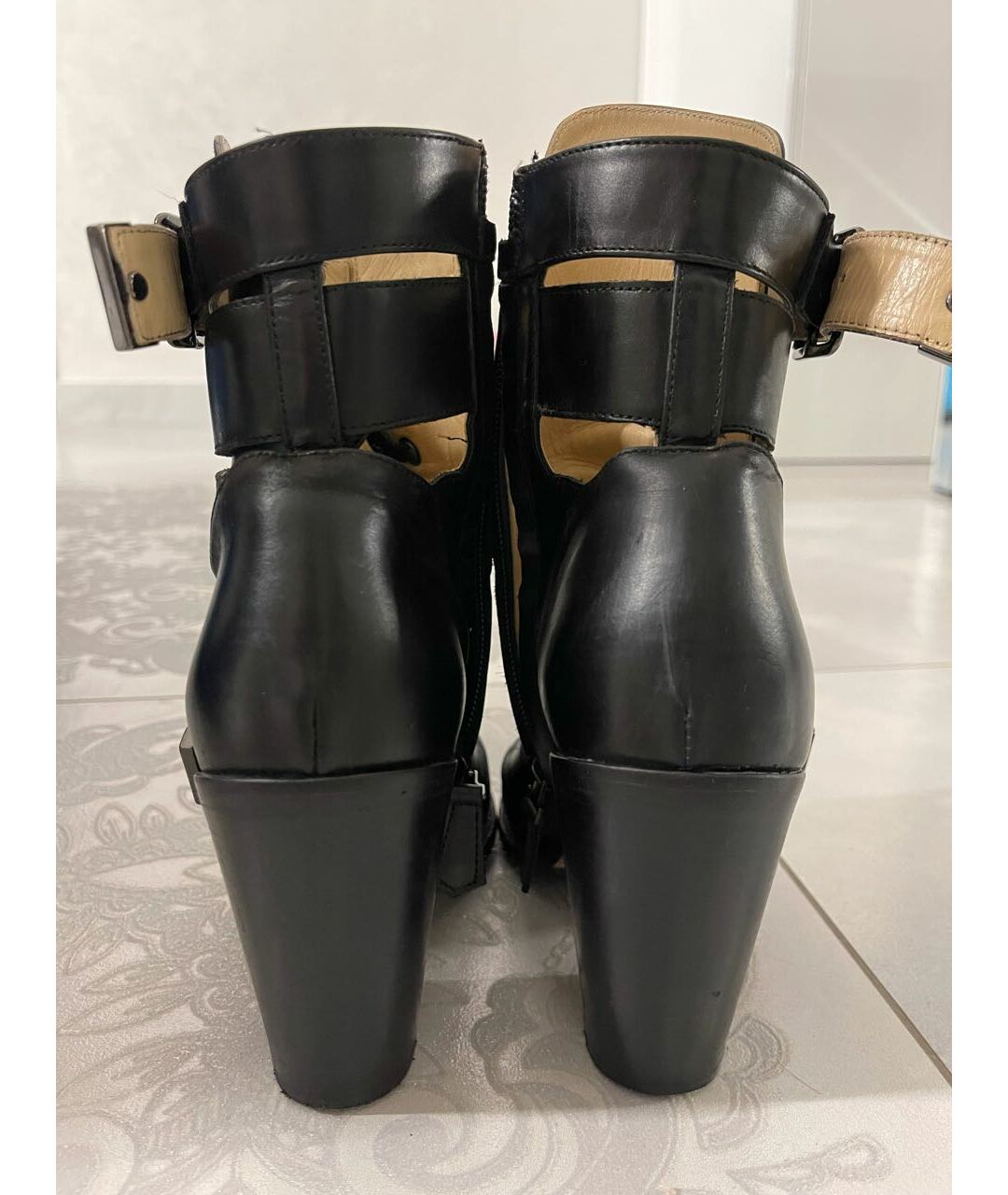 NANDO MUZI Черные кожаные ботинки, фото 4