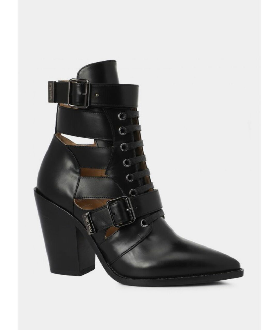 NANDO MUZI Черные кожаные ботинки, фото 5