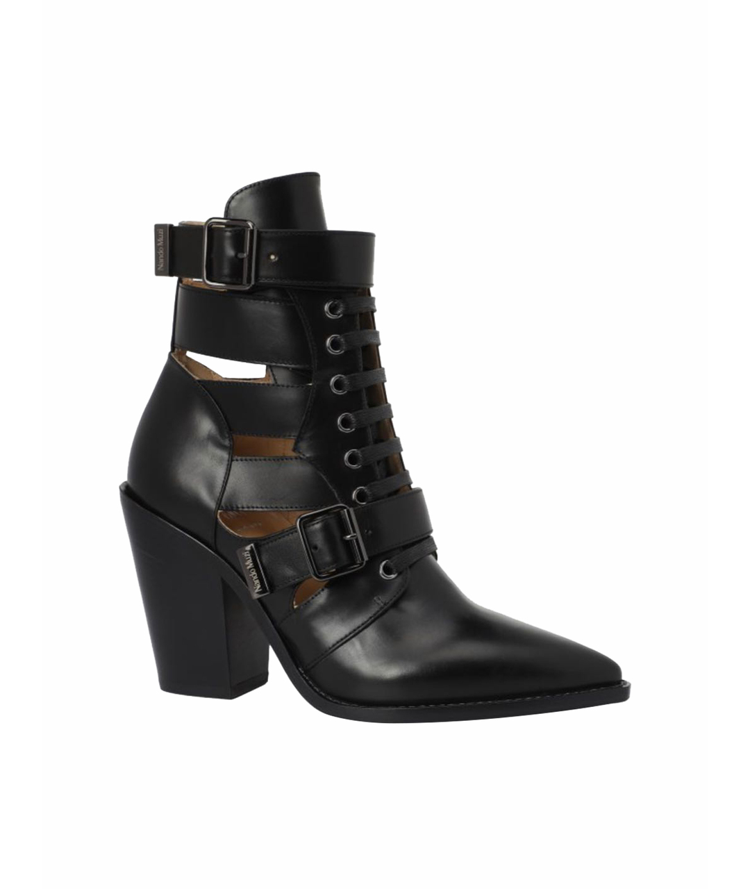 NANDO MUZI Черные кожаные ботинки, фото 1