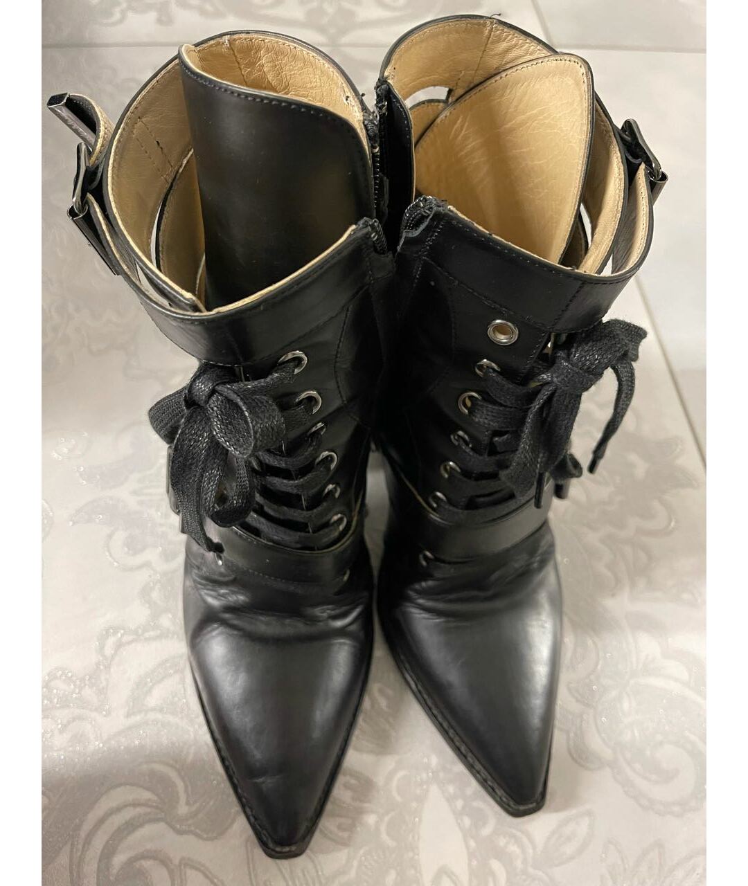 NANDO MUZI Черные кожаные ботинки, фото 3