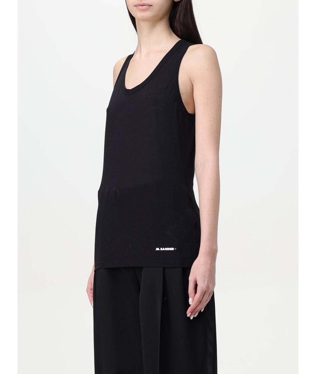 JIL SANDER Черная майка, фото 4