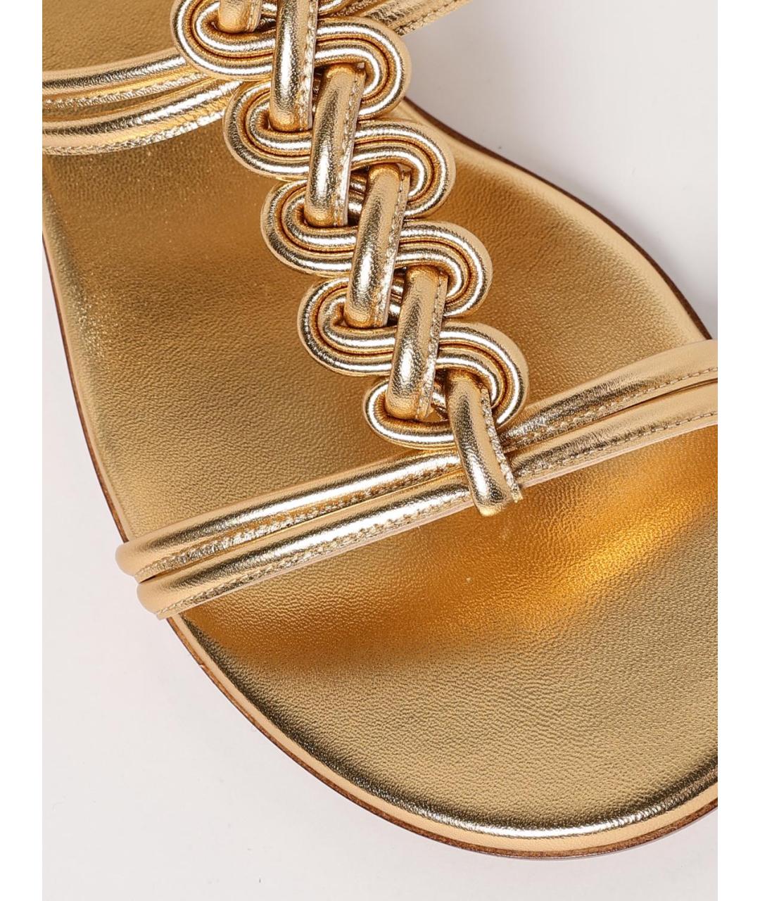 GIANVITO ROSSI Золотые босоножки, фото 4