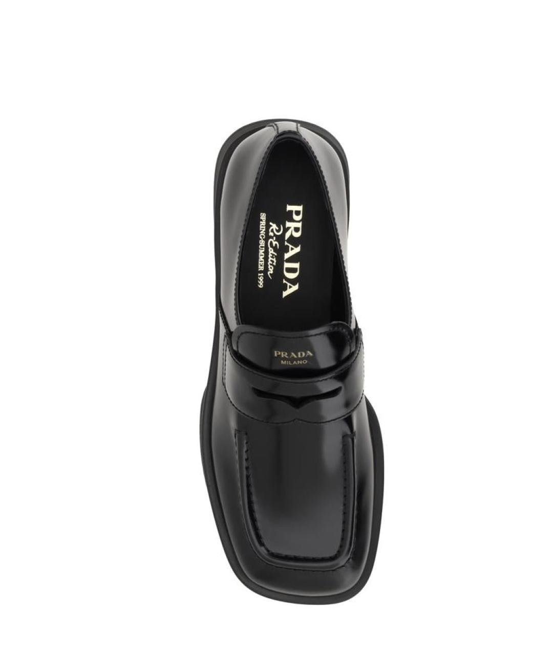 PRADA Черные кожаные лоферы, фото 3