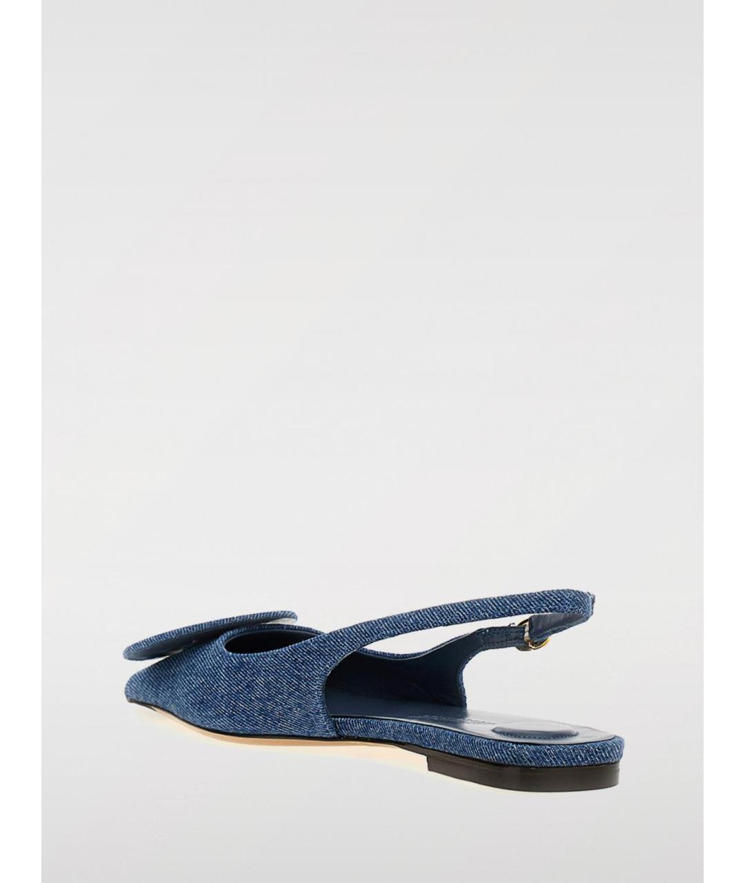 JACQUEMUS Синие текстильные балетки, фото 3