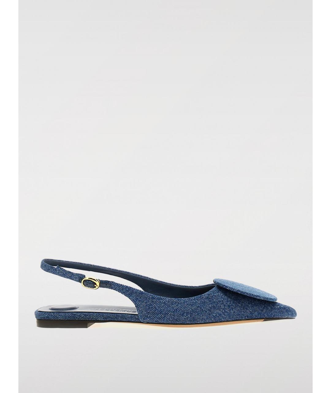 JACQUEMUS Синие текстильные балетки, фото 5