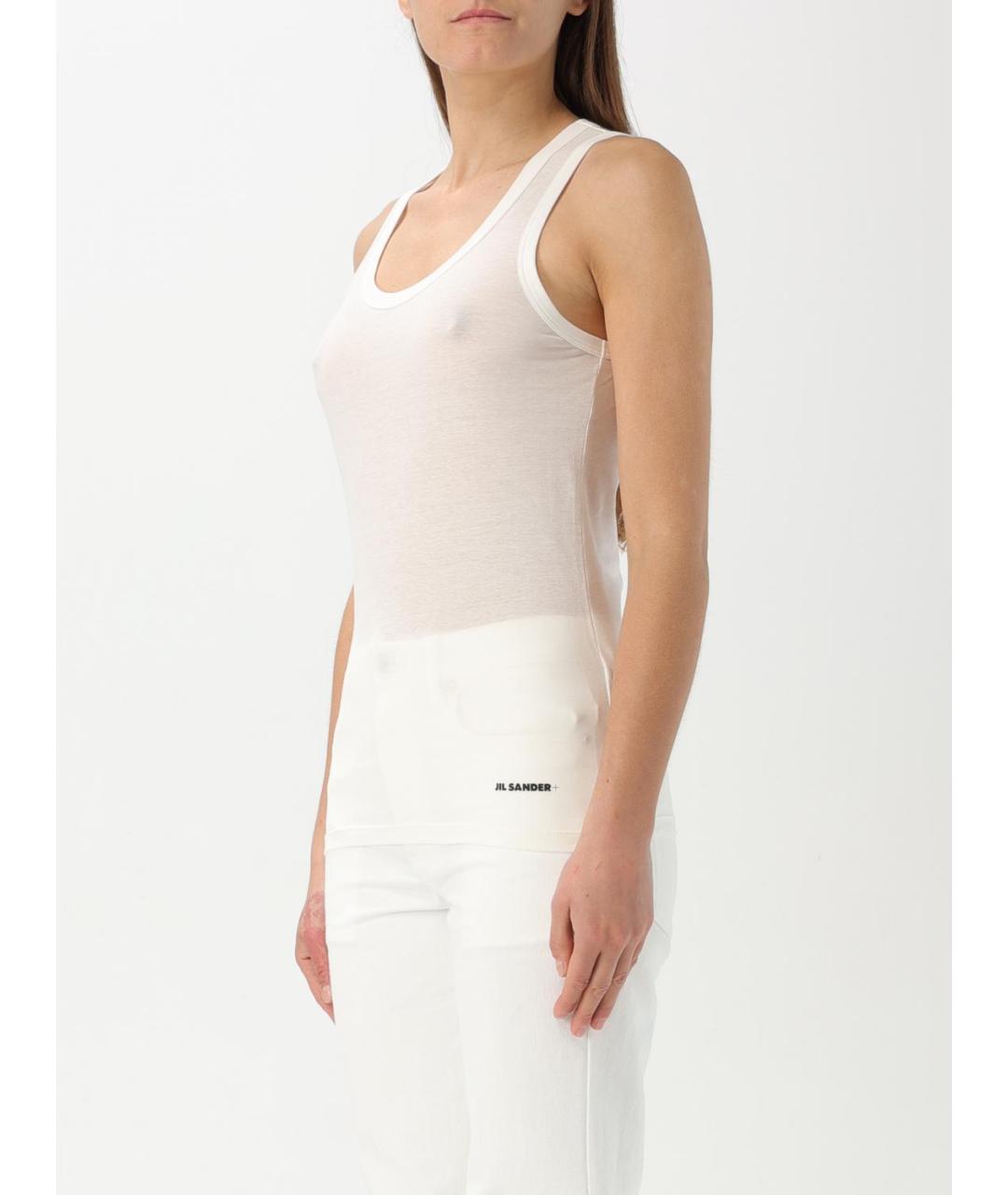 JIL SANDER Белая хлопковая майка, фото 4