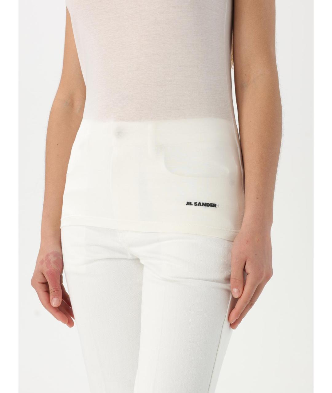 JIL SANDER Белая хлопковая майка, фото 5