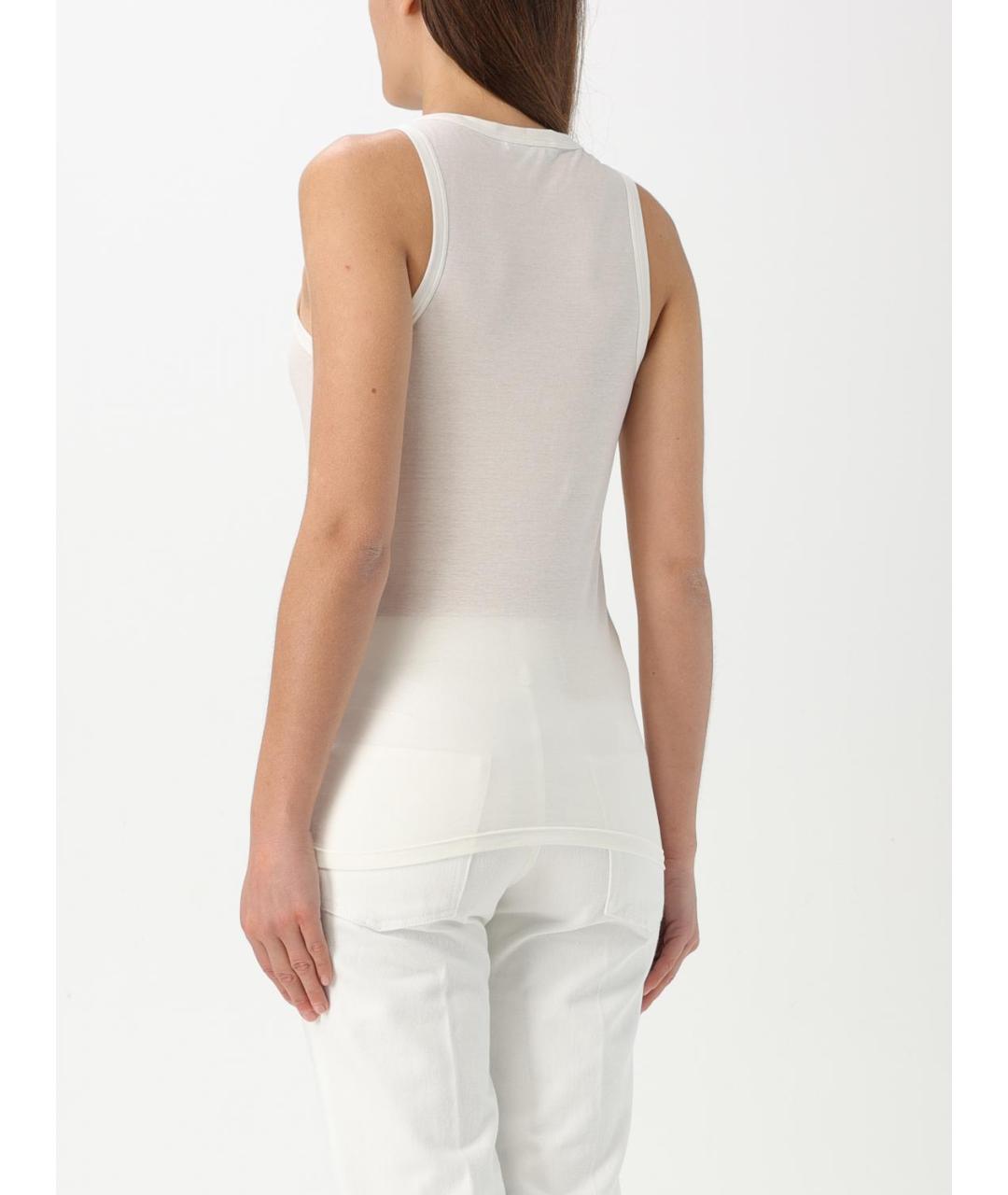 JIL SANDER Белая хлопковая майка, фото 3