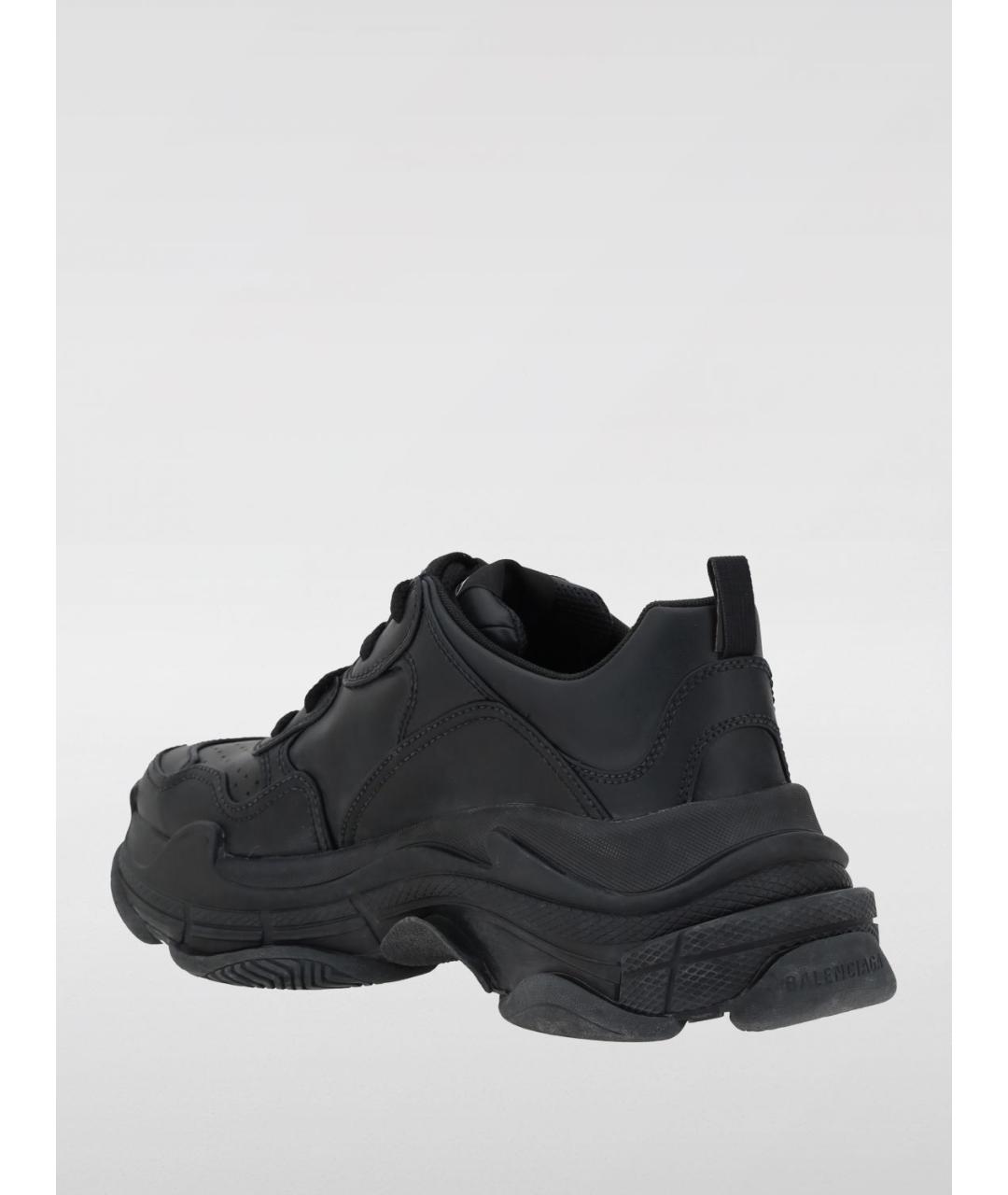 BALENCIAGA Черные низкие кроссовки / кеды, фото 3