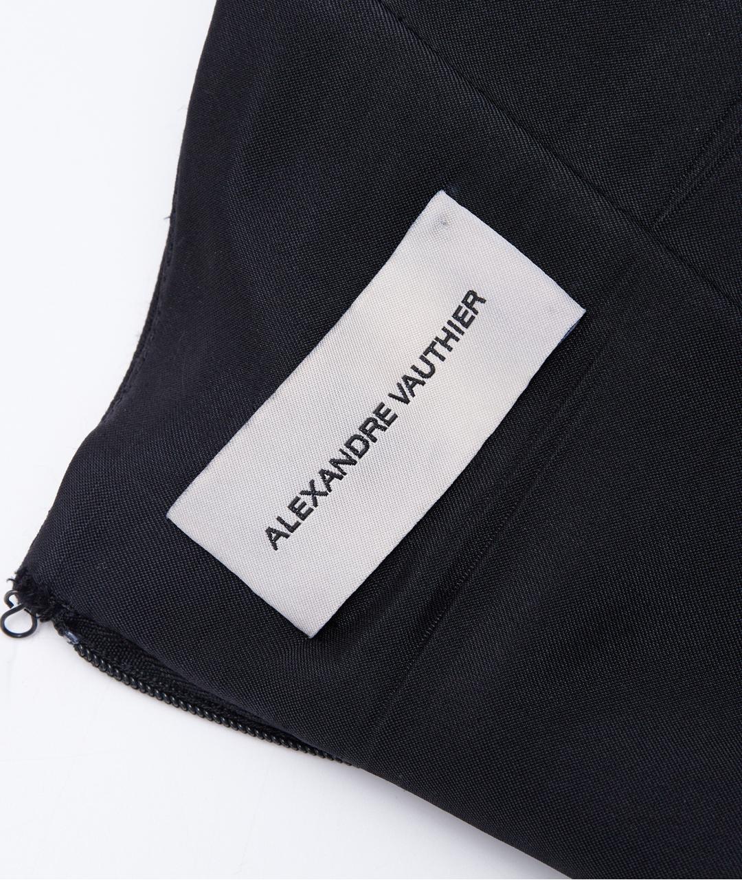 ALEXANDRE VAUTHIER Черное полиэстеровое коктейльное платье, фото 4