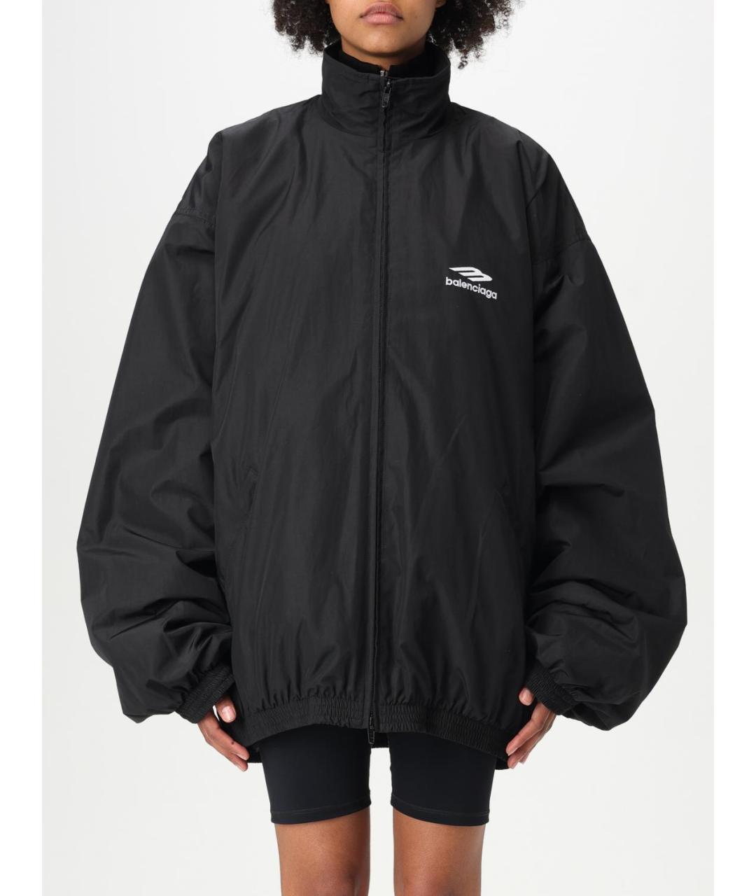 BALENCIAGA Черная синтетическая куртка, фото 2