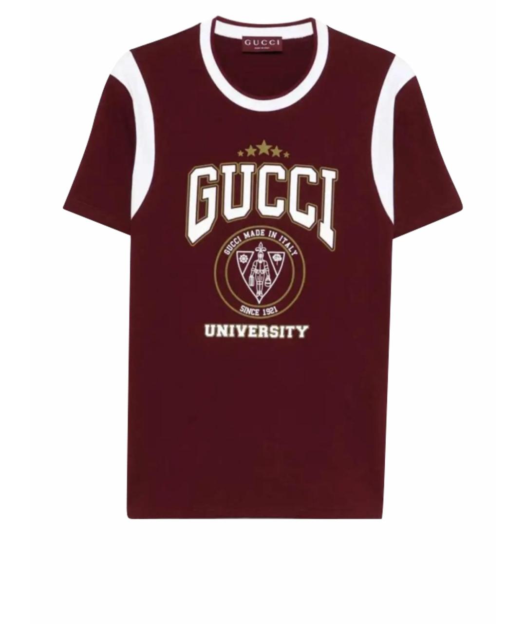 GUCCI Бордовая футболка, фото 1