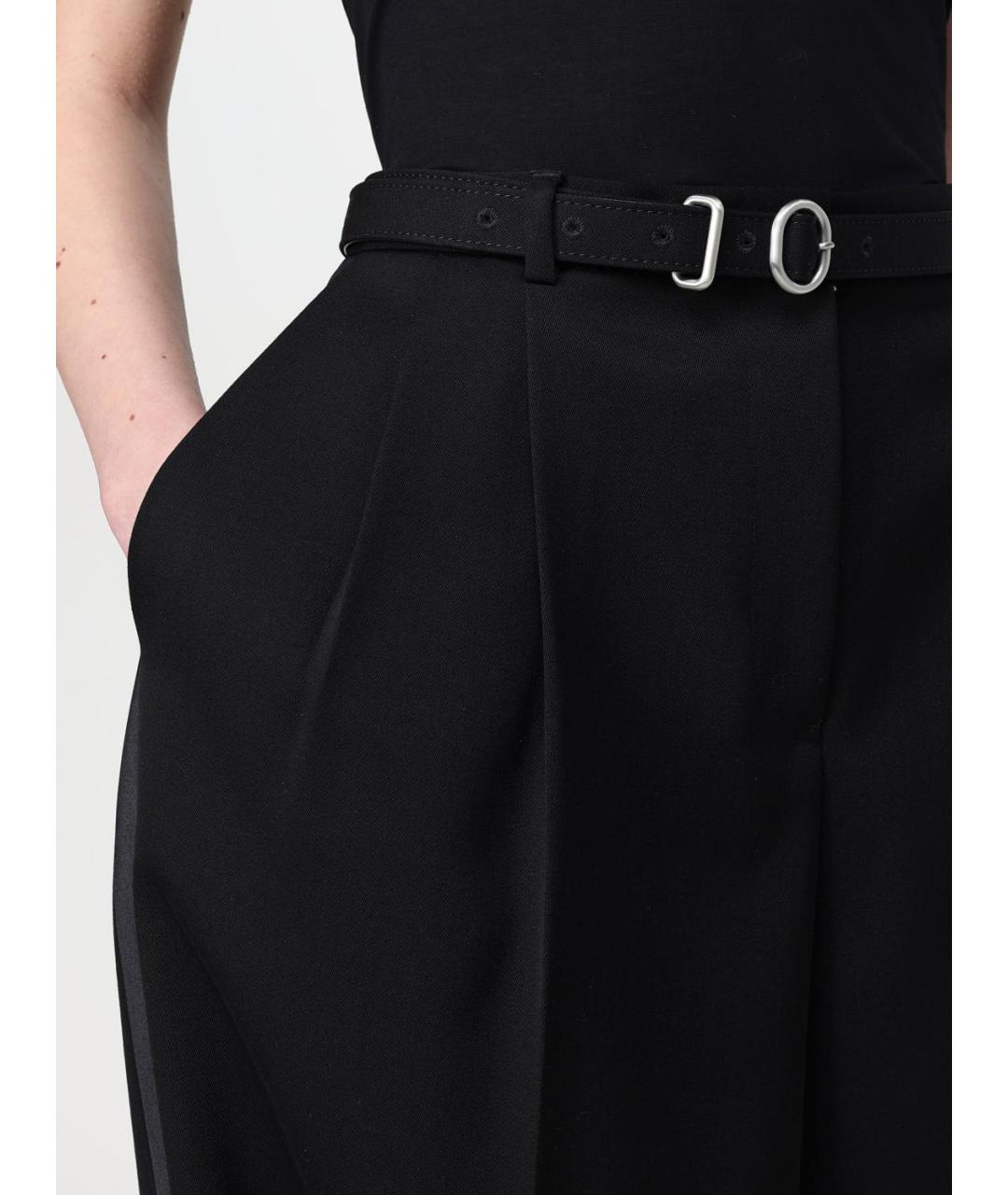 JIL SANDER Черные брюки широкие, фото 5
