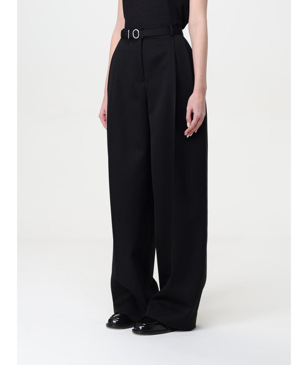 JIL SANDER Черные брюки широкие, фото 4