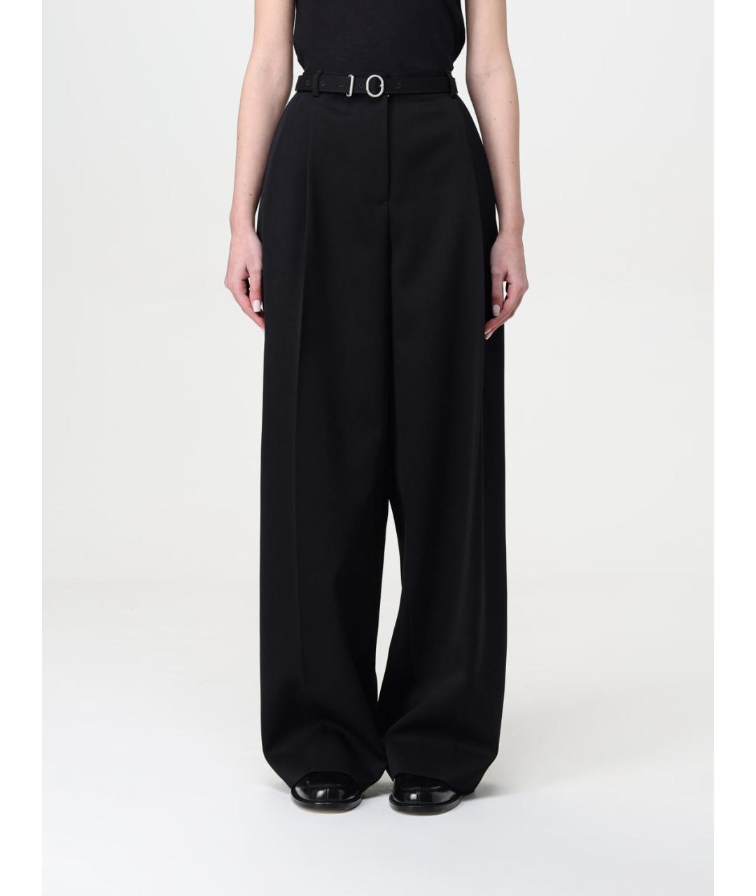 JIL SANDER Черные брюки широкие, фото 6