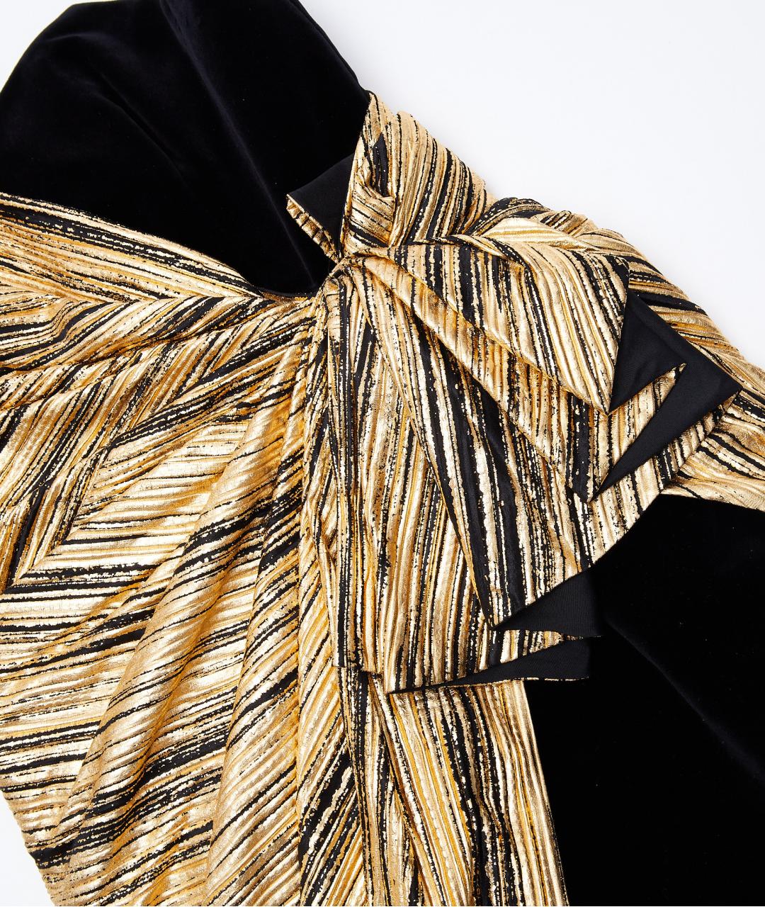 ALEXANDRE VAUTHIER Золотое бархатное коктейльное платье, фото 3