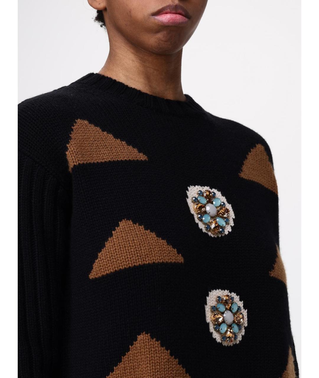 MAX MARA Черное шерстяное повседневное платье, фото 5