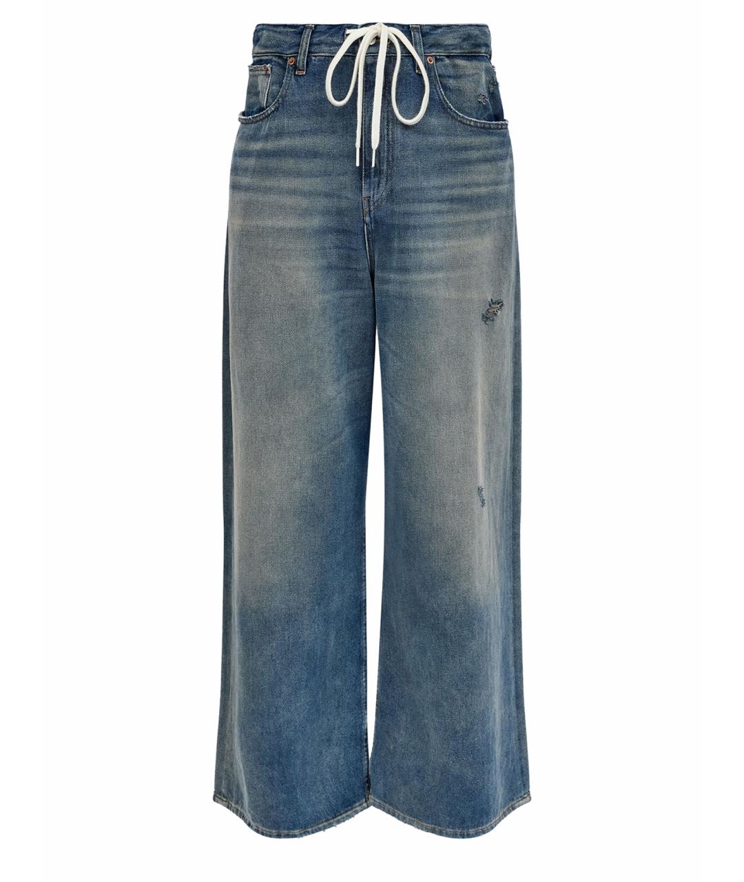 MAISON MARGIELA Синие хлопковые прямые джинсы, фото 1