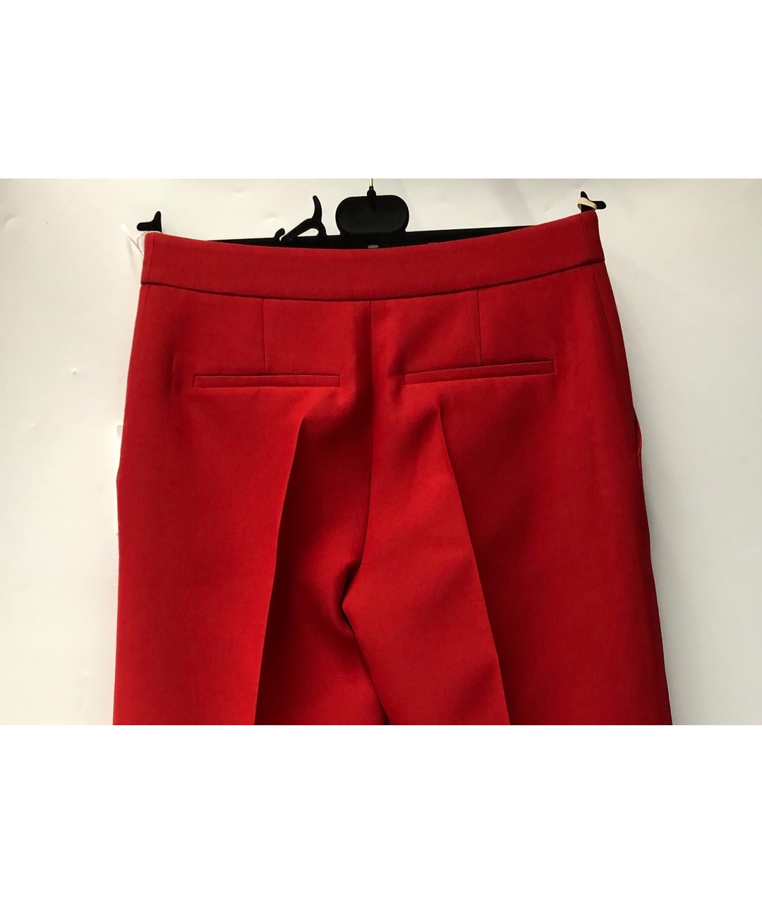VALENTINO Красные шерстяные брюки широкие, фото 3