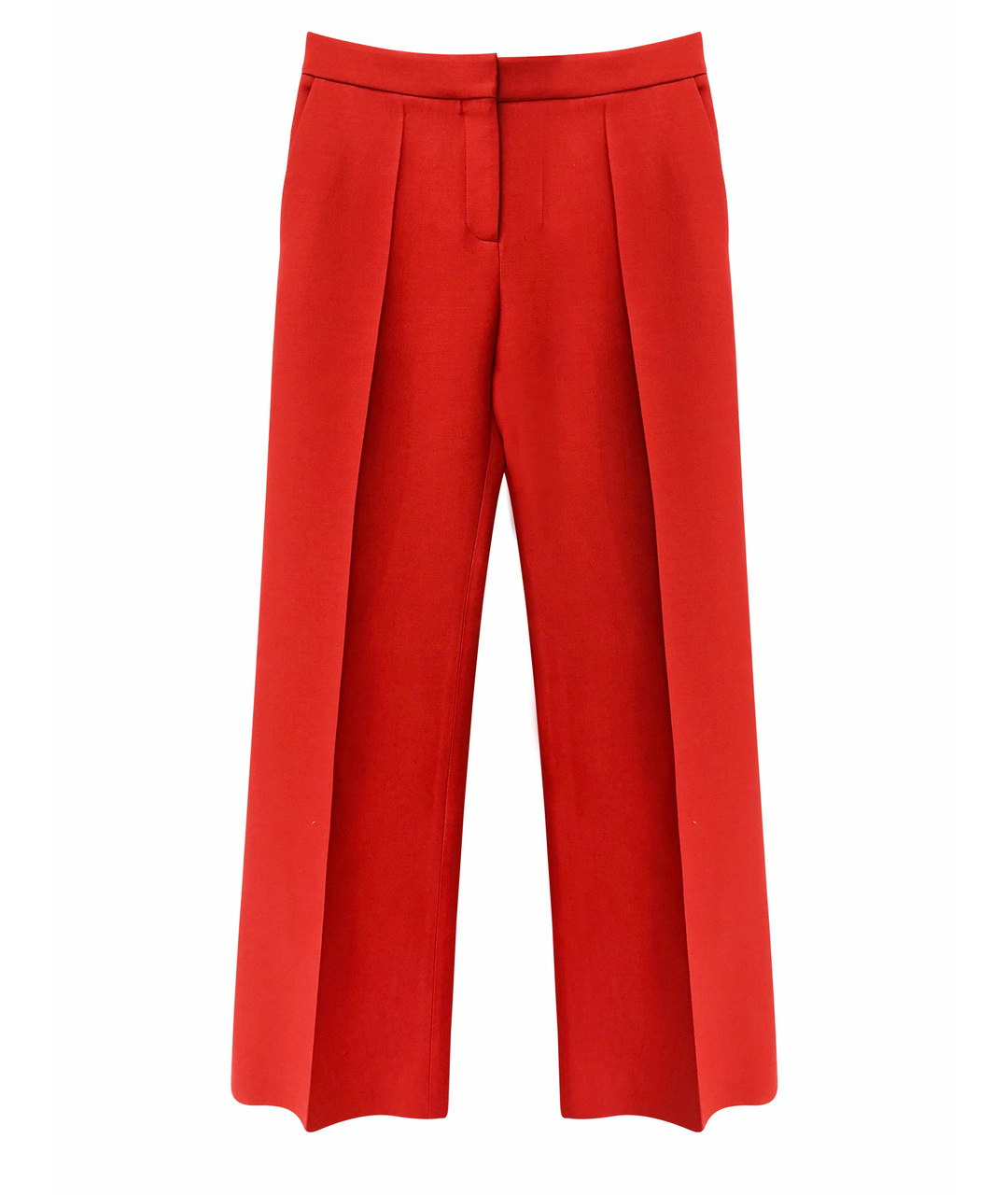 VALENTINO Красные шерстяные брюки широкие, фото 1