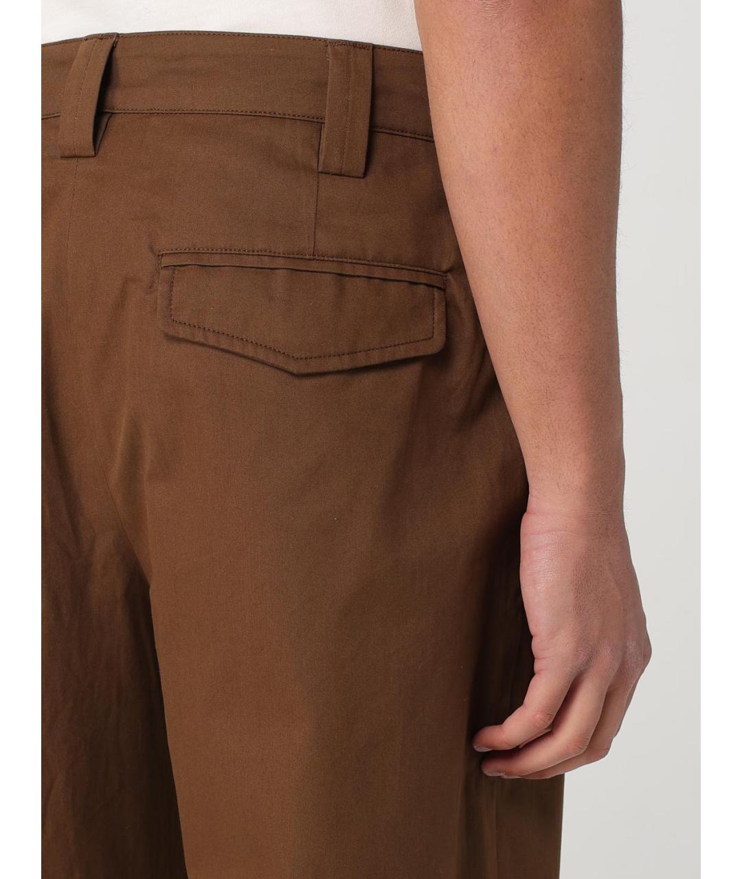 A.P.C. Коричневые хлопковые повседневные брюки, фото 5