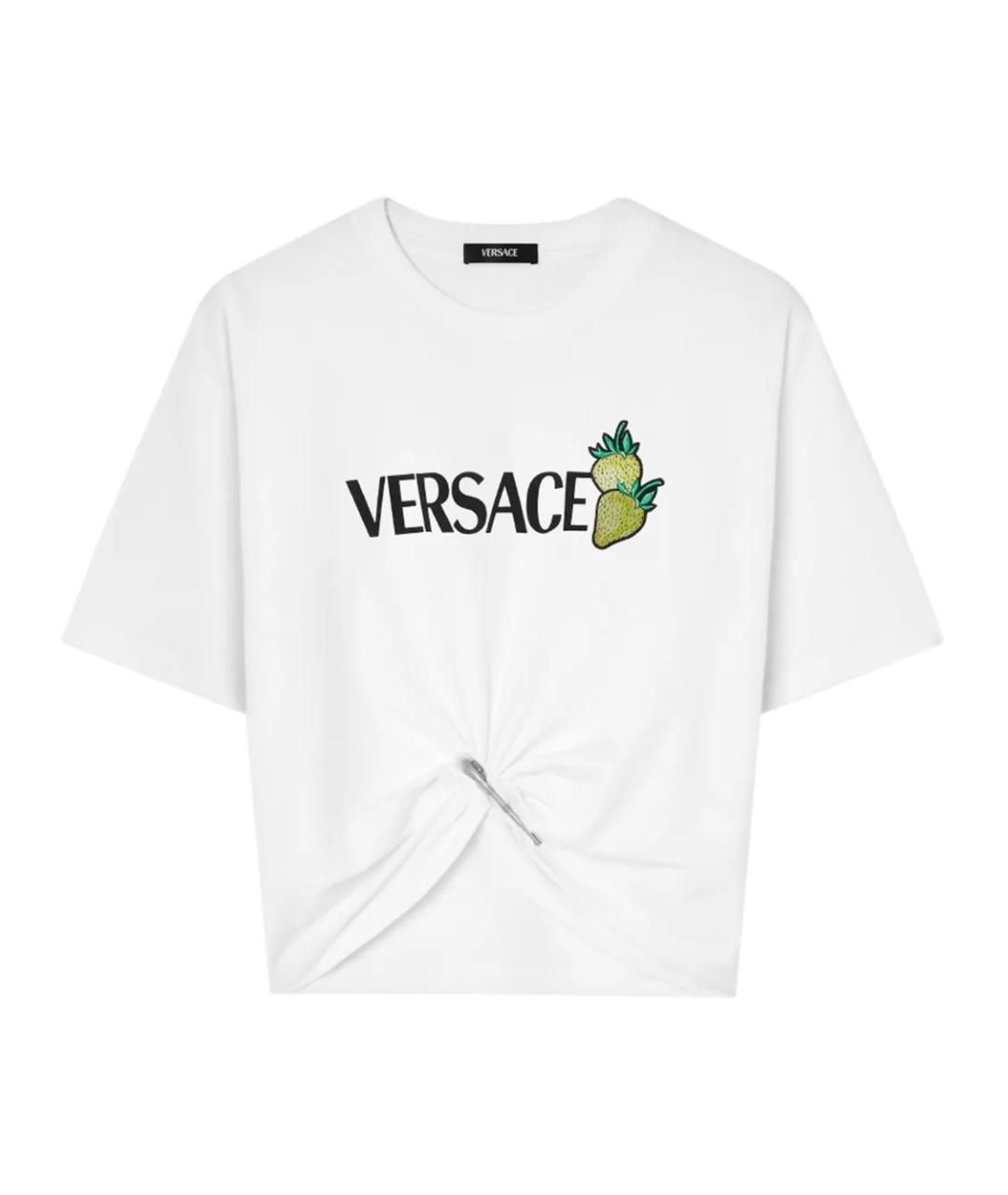 VERSACE Белая хлопковая футболка, фото 1