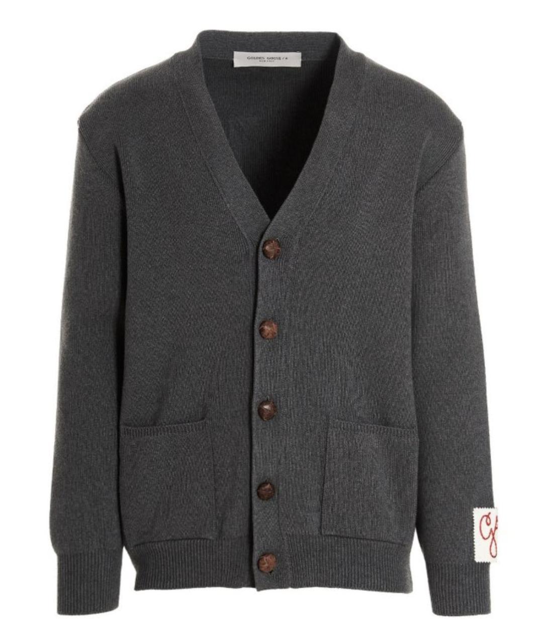 GOLDEN GOOSE DELUXE BRAND Серый хлопковый кардиган, фото 1