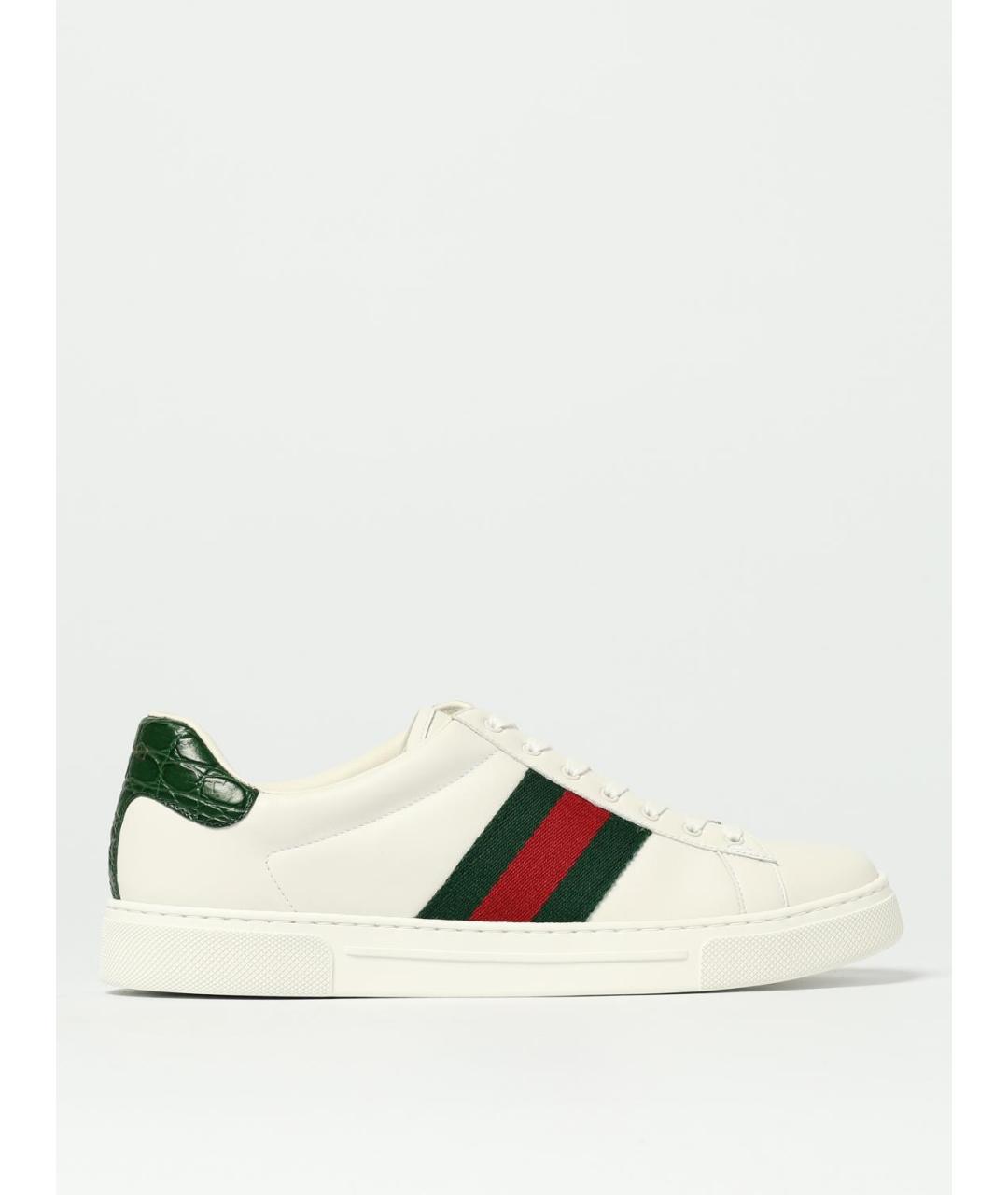 GUCCI Белые низкие кроссовки / кеды, фото 5
