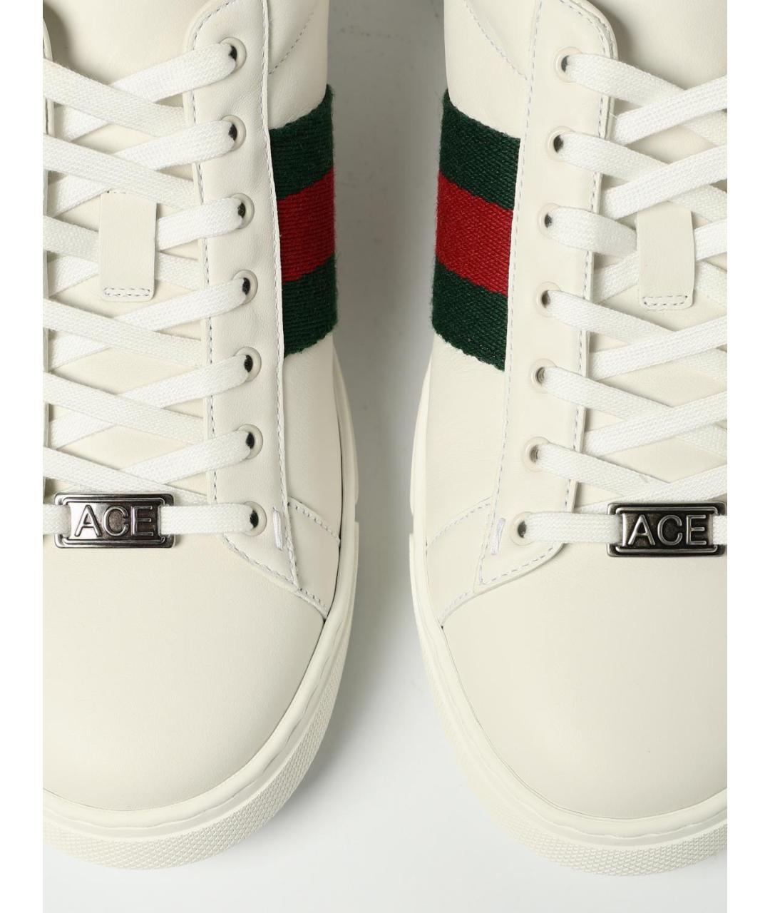 GUCCI Белые низкие кроссовки / кеды, фото 4