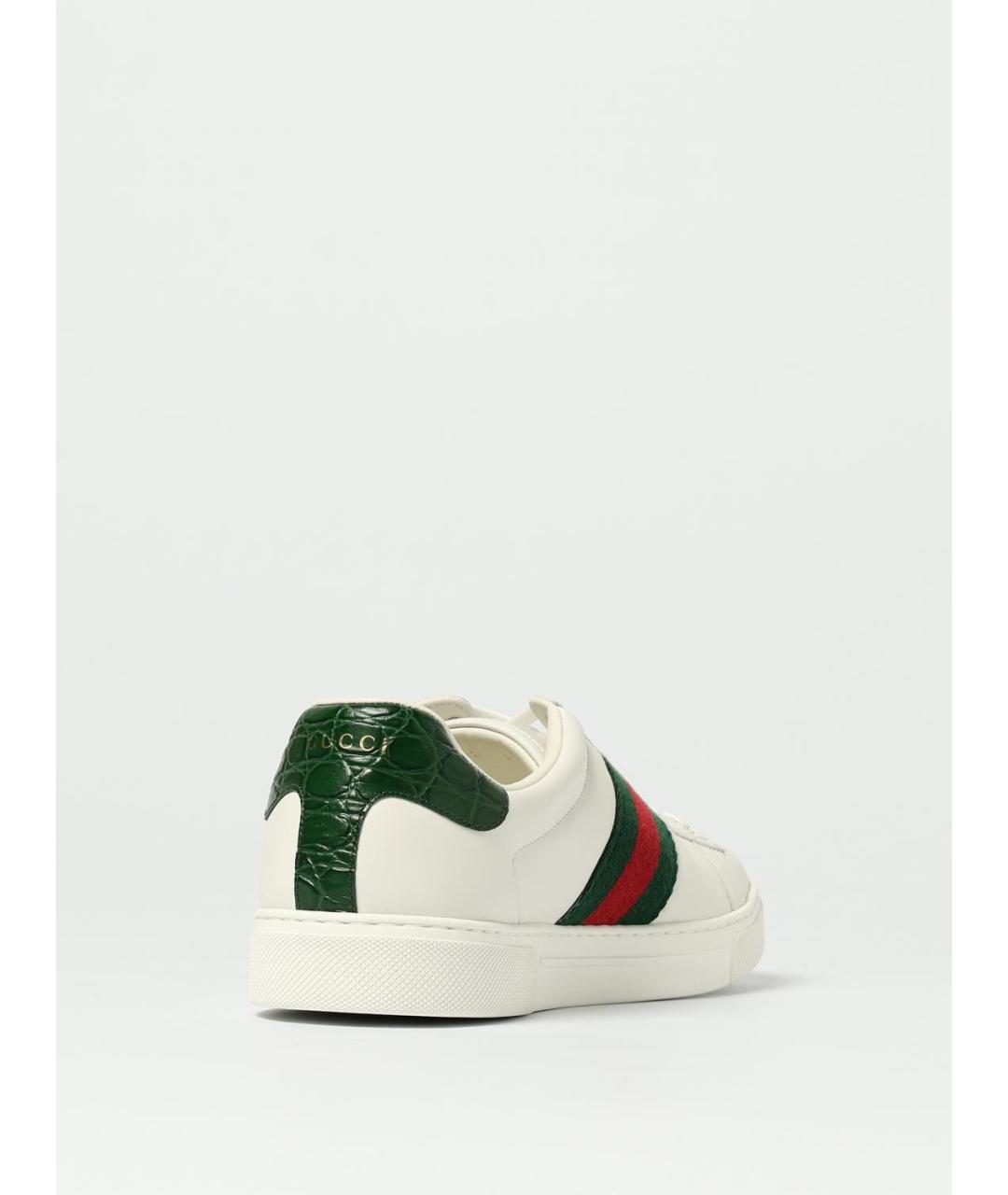 GUCCI Белые низкие кроссовки / кеды, фото 3