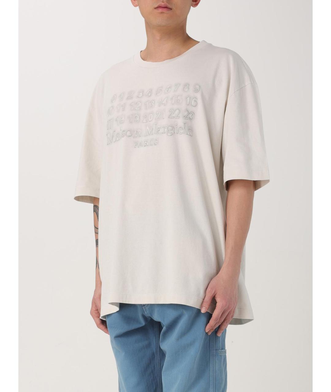 MAISON MARGIELA Белая хлопковая футболка, фото 5