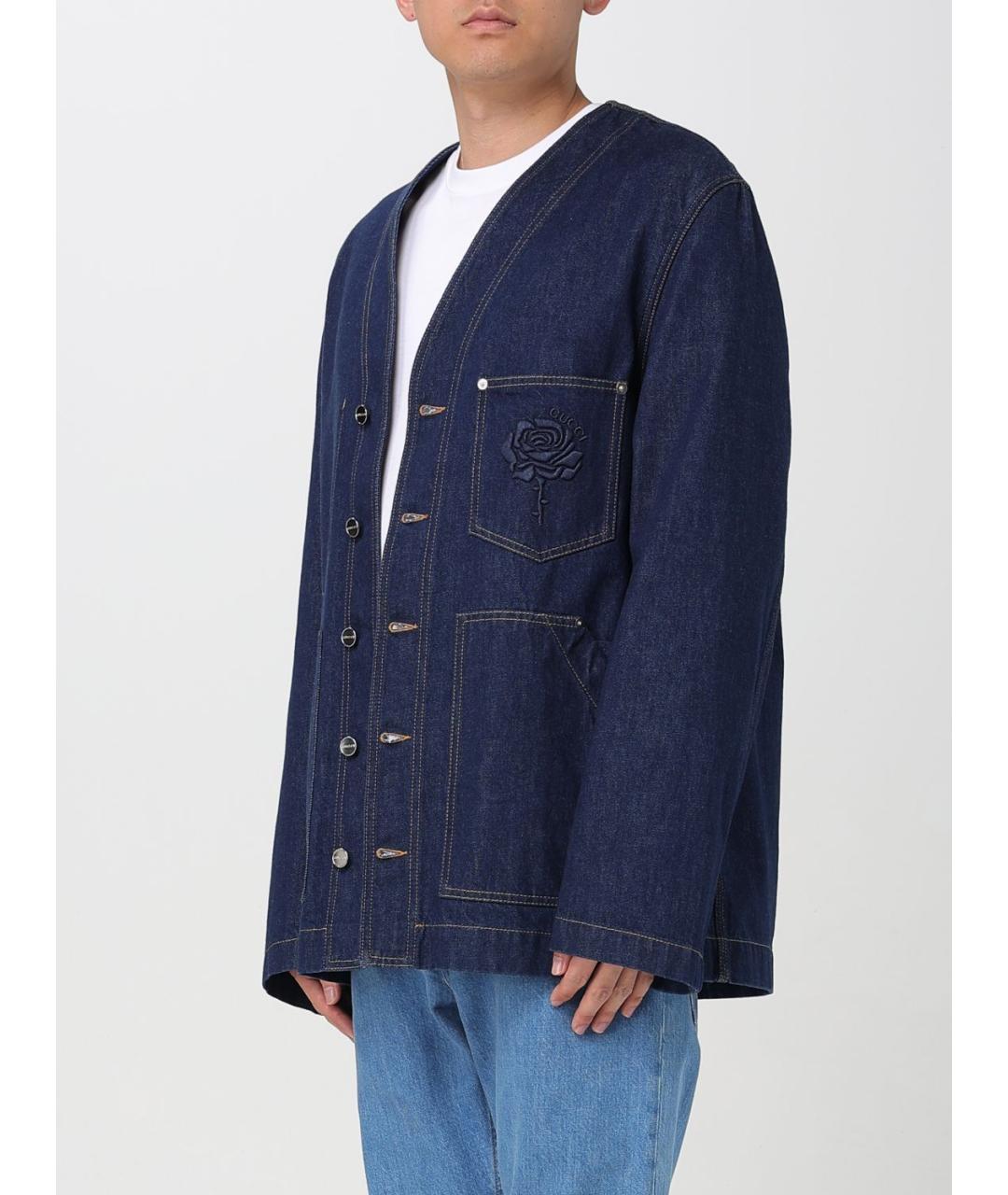 GUCCI Синяя деним куртка, фото 5