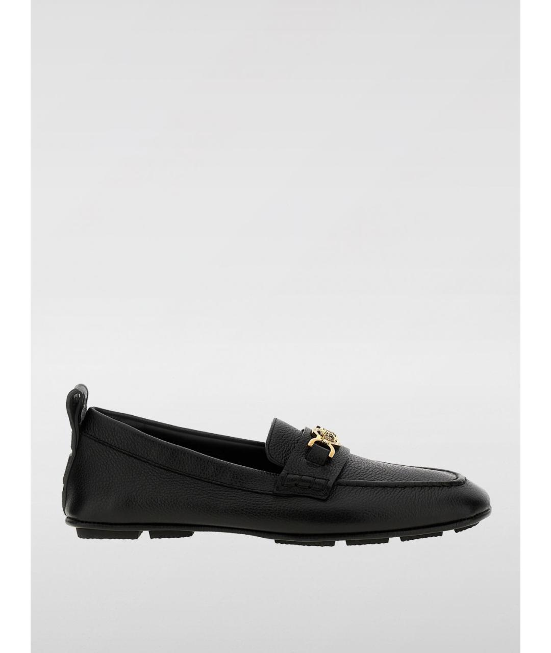 VERSACE Черные кожаные лоферы, фото 5