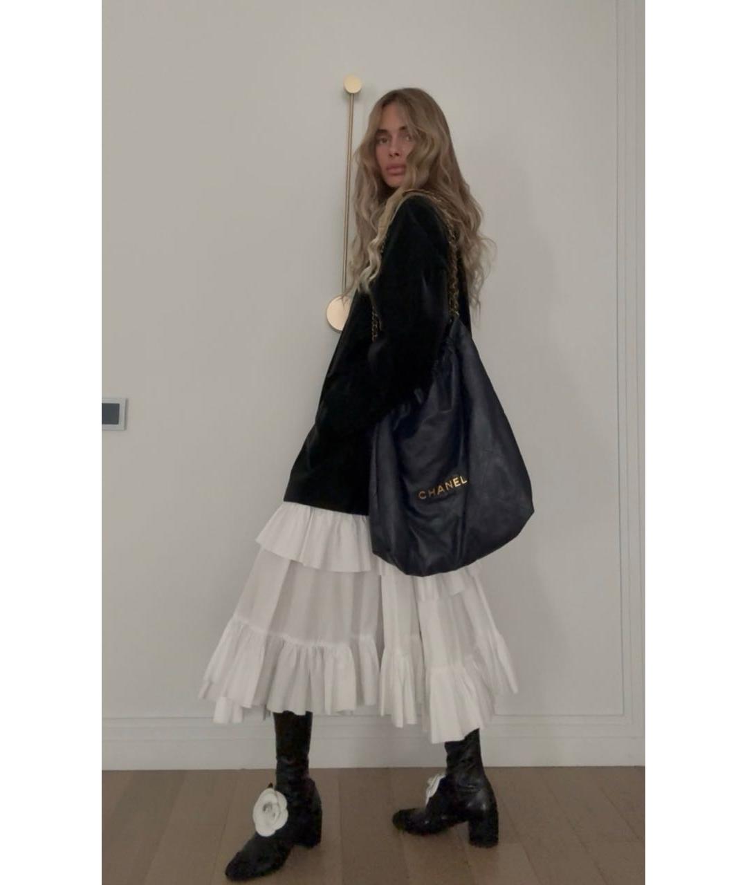 CHANEL Темно-синяя кожаная сумка через плечо, фото 6