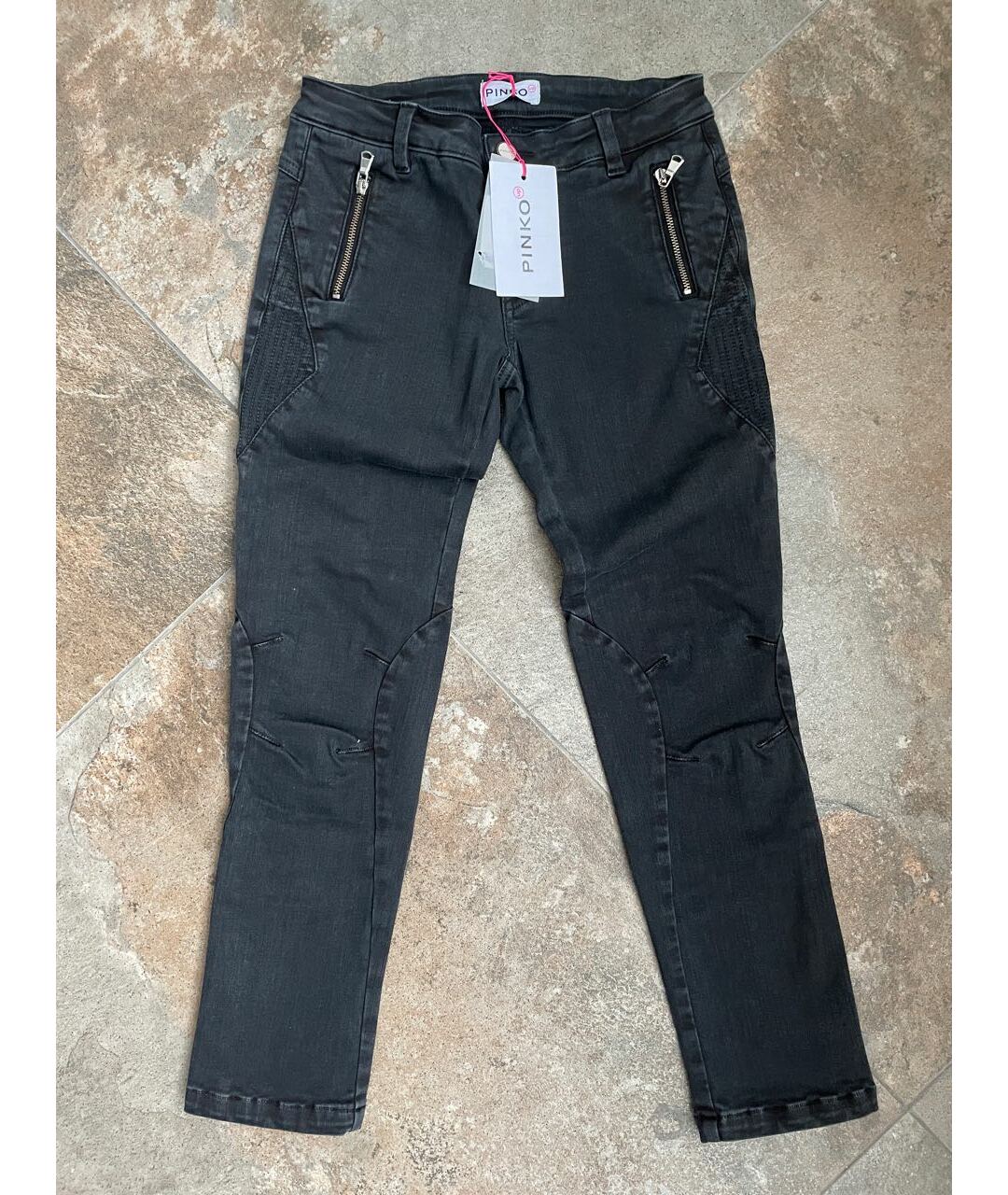 PINKO Черные хлопковые детские джинсы, фото 4