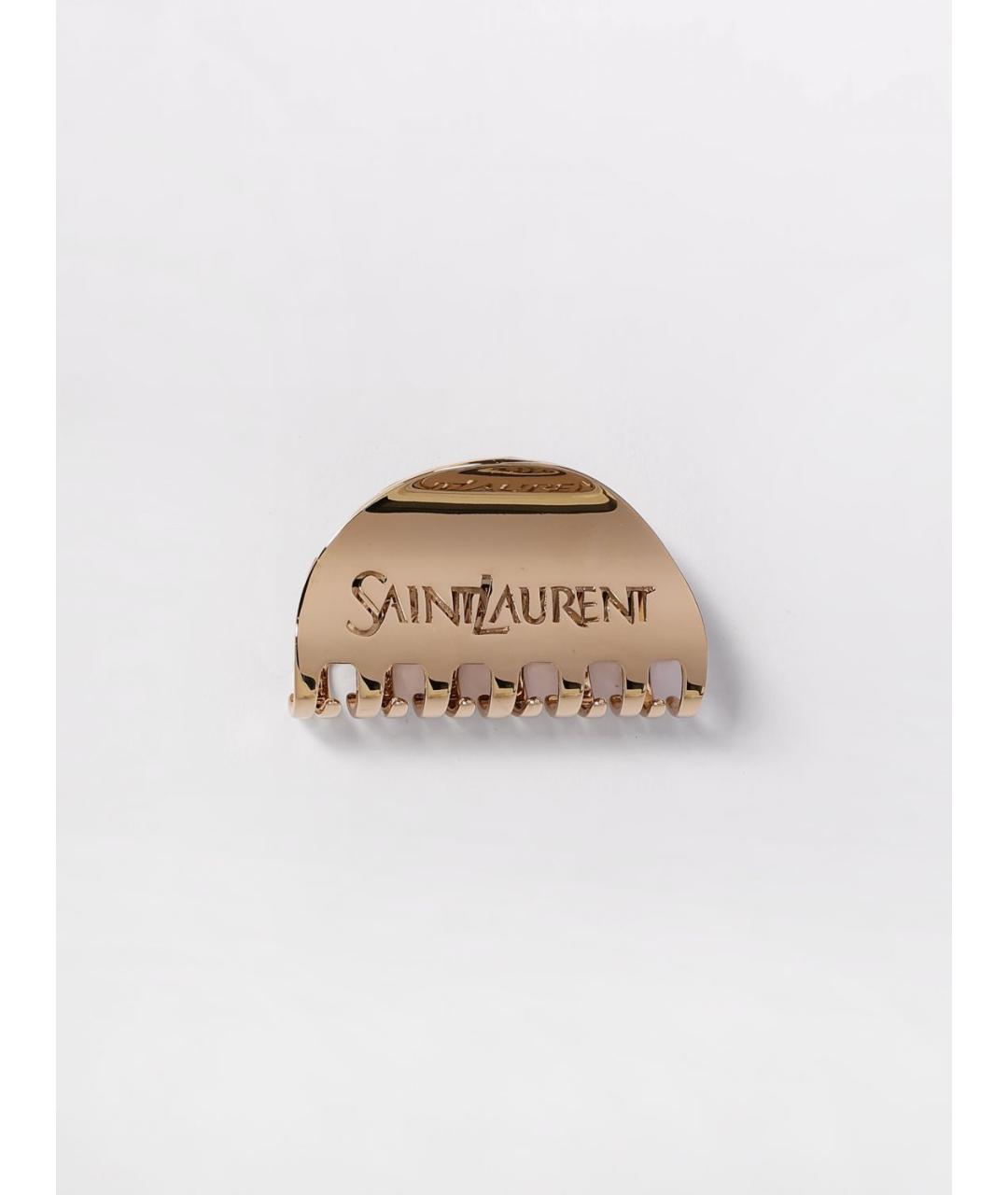 SAINT LAURENT Золотая заколка, фото 5