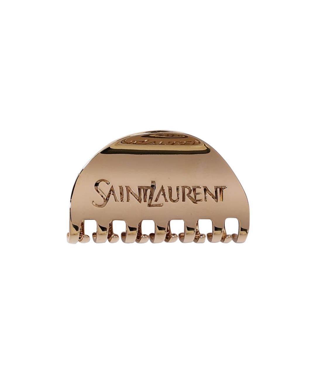 SAINT LAURENT Золотая заколка, фото 1