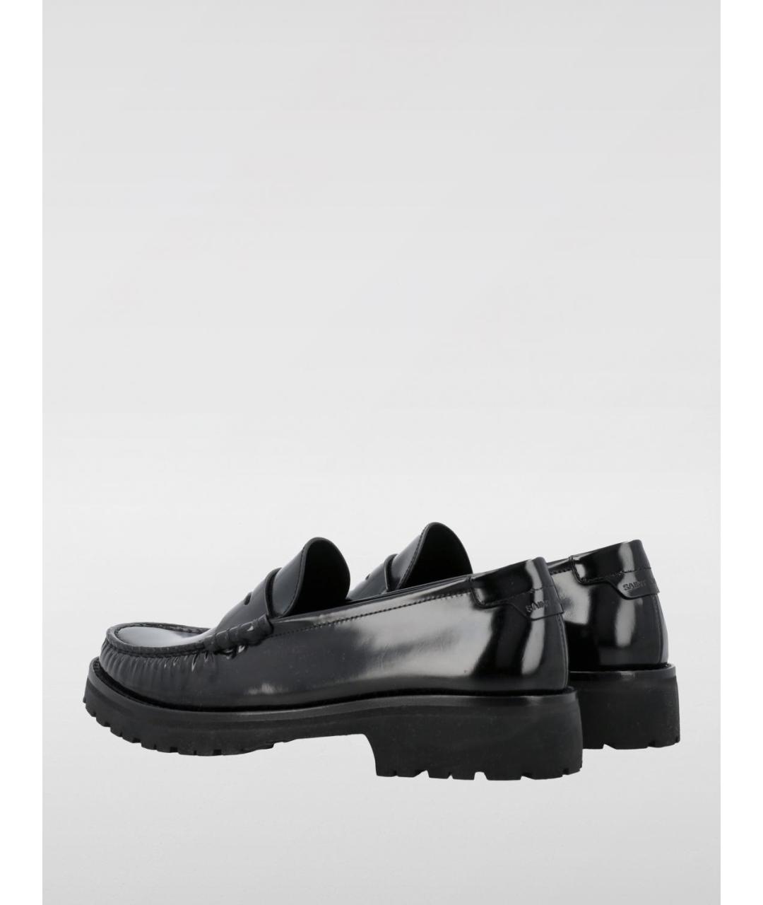 SAINT LAURENT Черные кожаные лоферы, фото 3