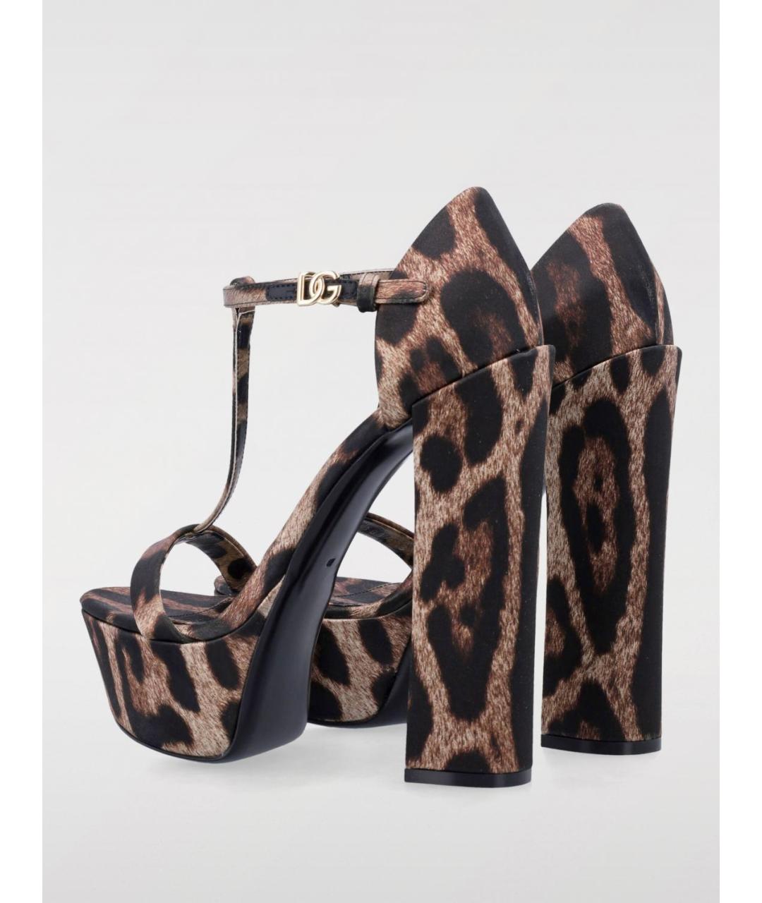 DOLCE&GABBANA Мульти текстильные босоножки, фото 3