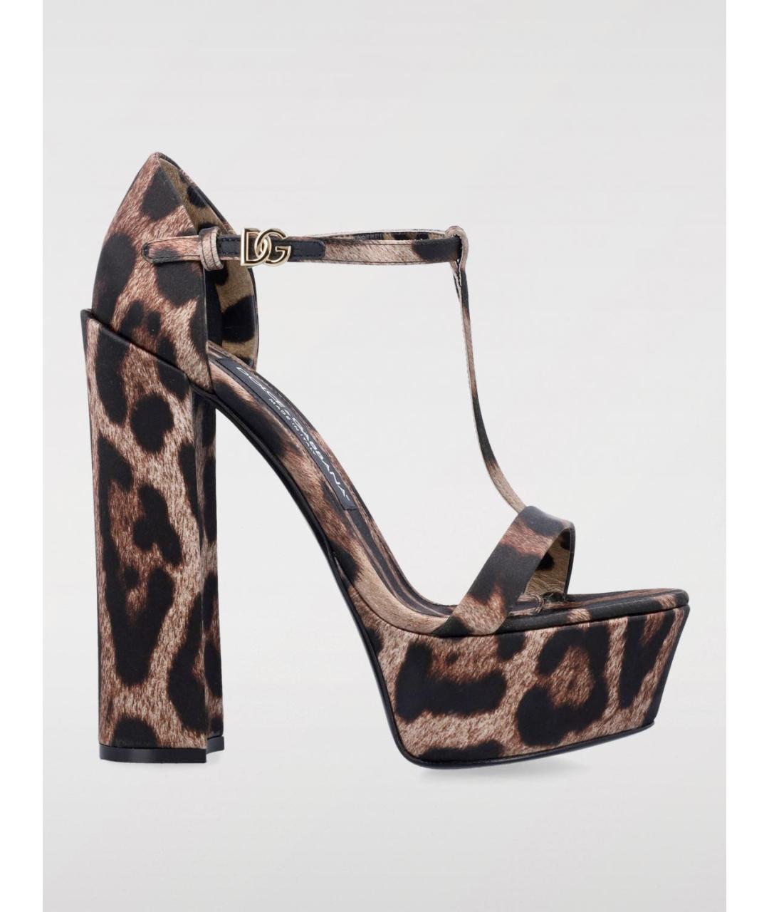 DOLCE&GABBANA Мульти текстильные босоножки, фото 4