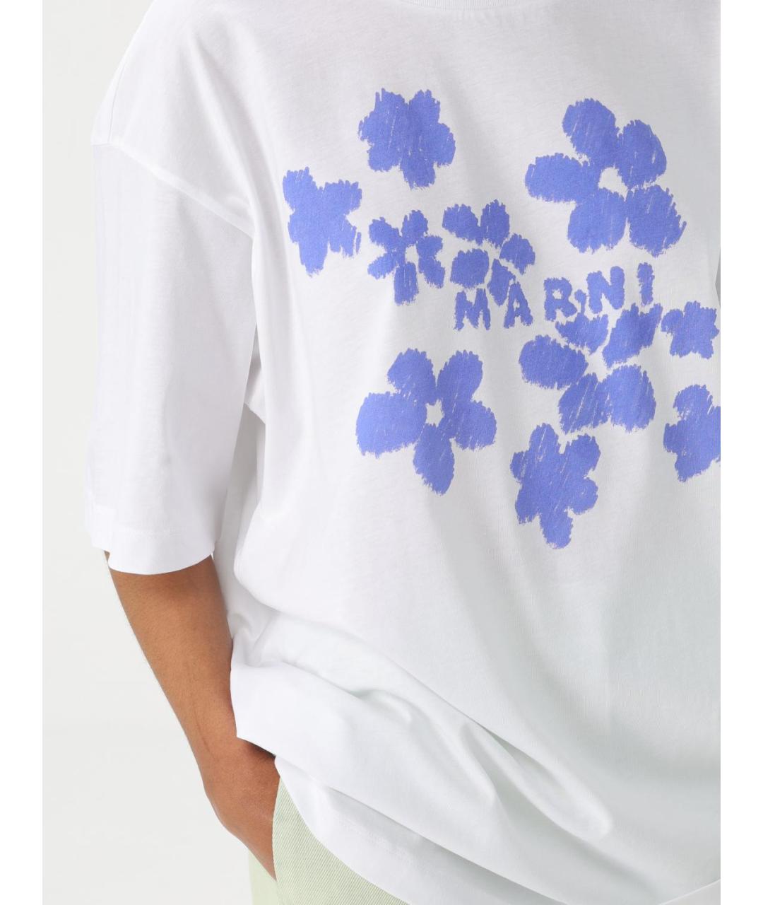 MARNI Белая футболка, фото 5