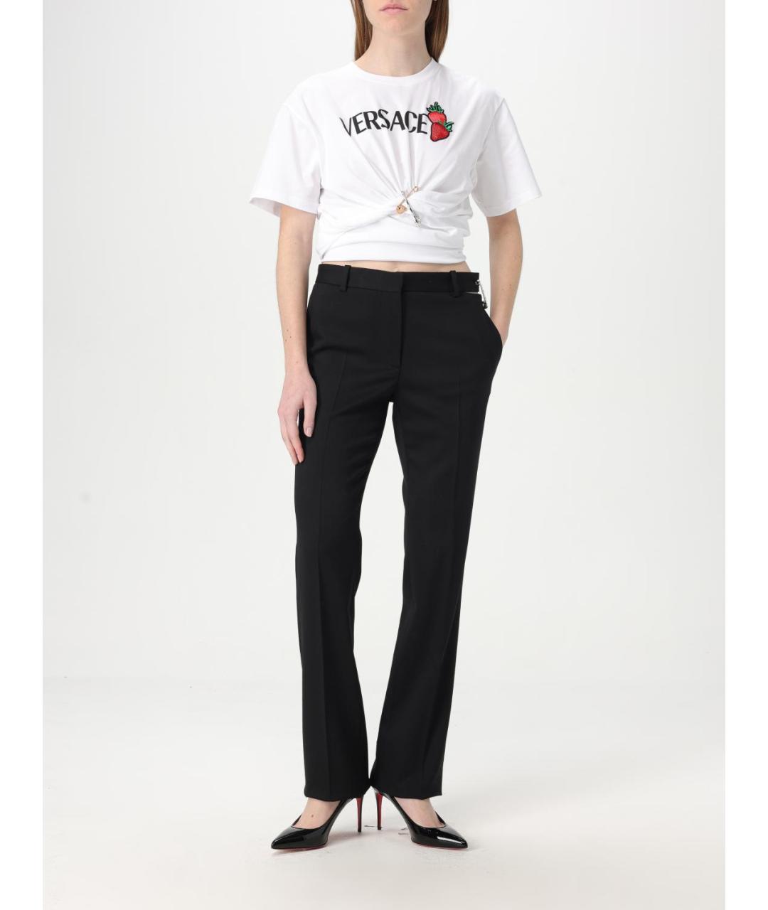VERSACE Белая хлопковая футболка, фото 3