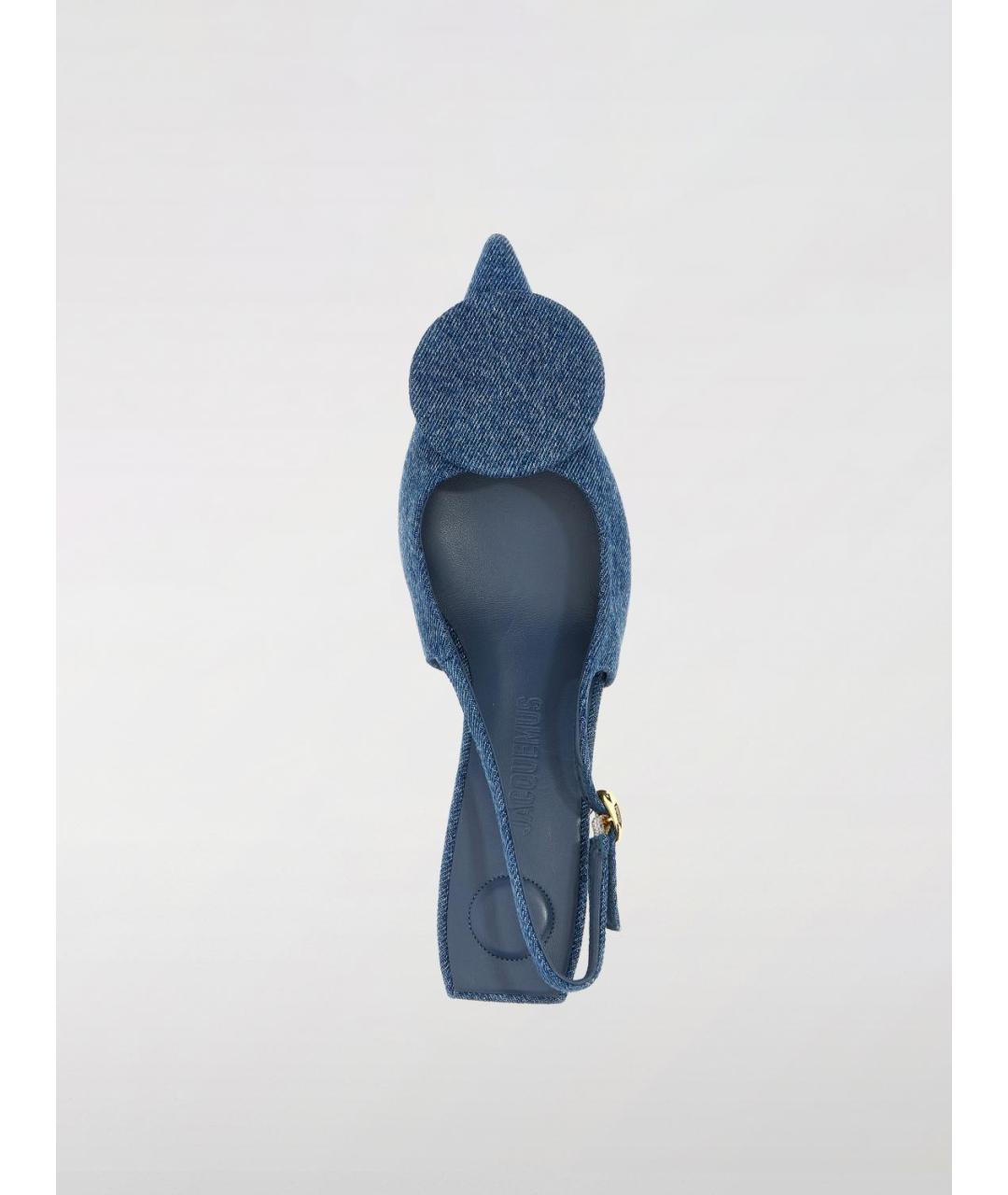 JACQUEMUS Синие текстильные туфли, фото 4