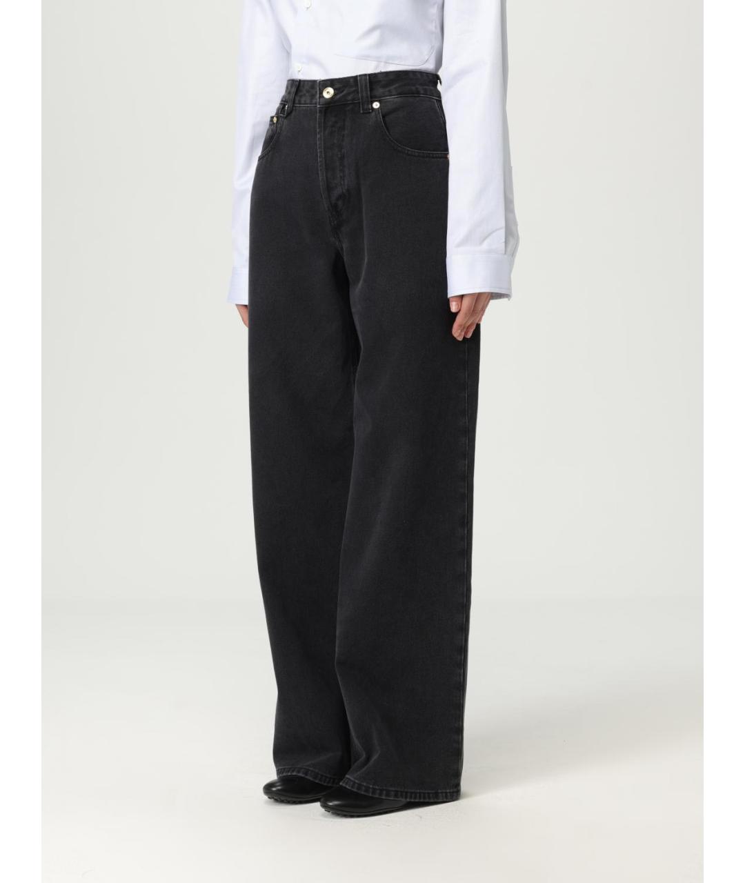 JACQUEMUS Черные хлопковые прямые джинсы, фото 5